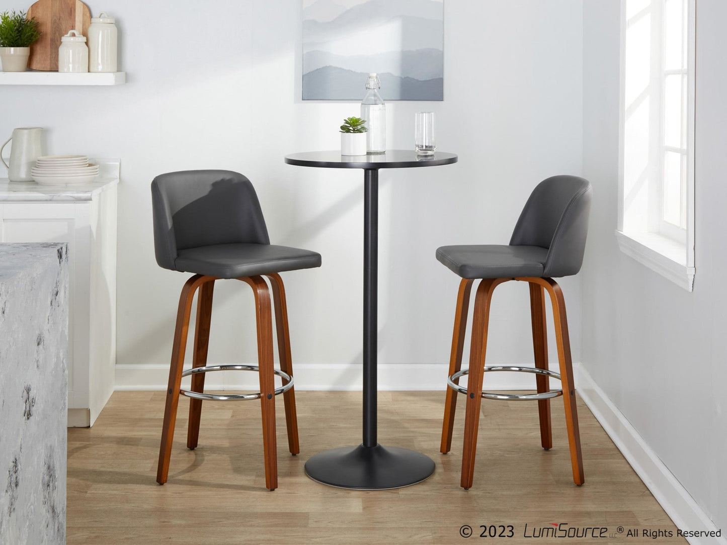 Majestic Office Furniture 30" Fixed-Height Barstool - Set of 2