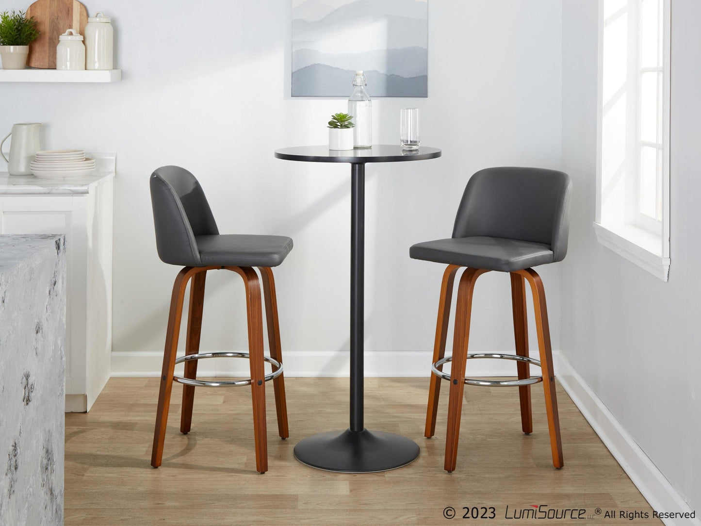 Majestic Office Furniture 30" Fixed-Height Barstool - Set of 2