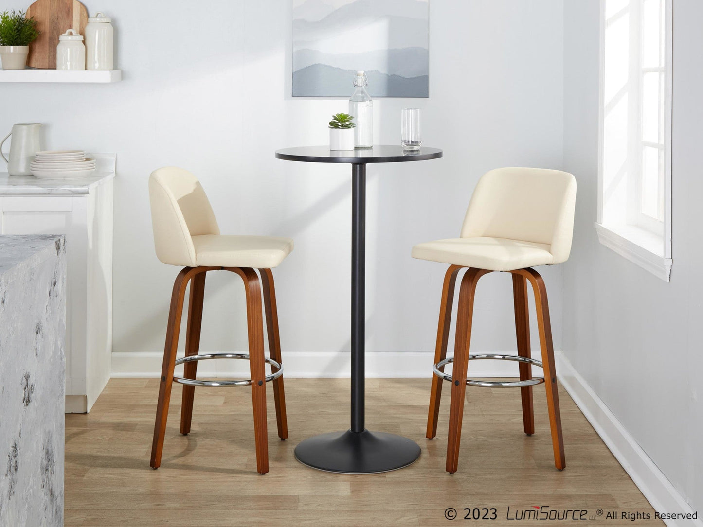 Majestic Office Furniture 30" Fixed-Height Barstool - Set of 2