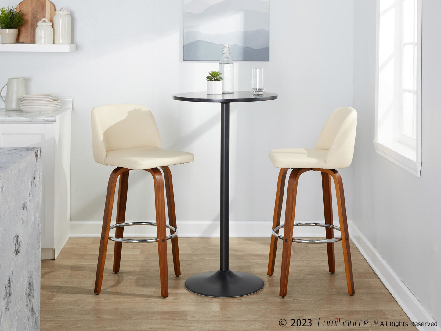Majestic Office Furniture 30" Fixed-Height Barstool - Set of 2