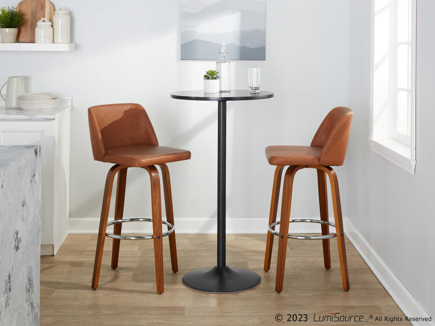 Majestic Office Furniture 30" Fixed-Height Barstool - Set of 2