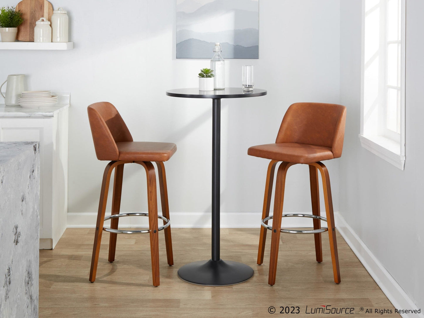 Majestic Office Furniture 30" Fixed-Height Barstool - Set of 2