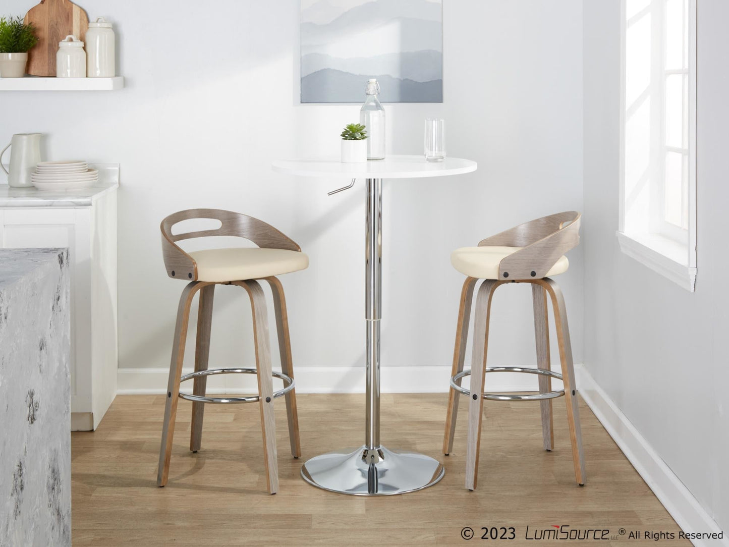 Majestic Office Furniture 30" Fixed-Height Barstool - Set of 2