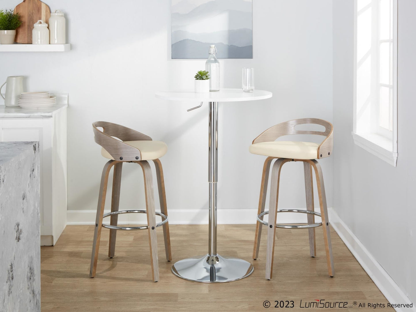 Majestic Office Furniture 30" Fixed-Height Barstool - Set of 2