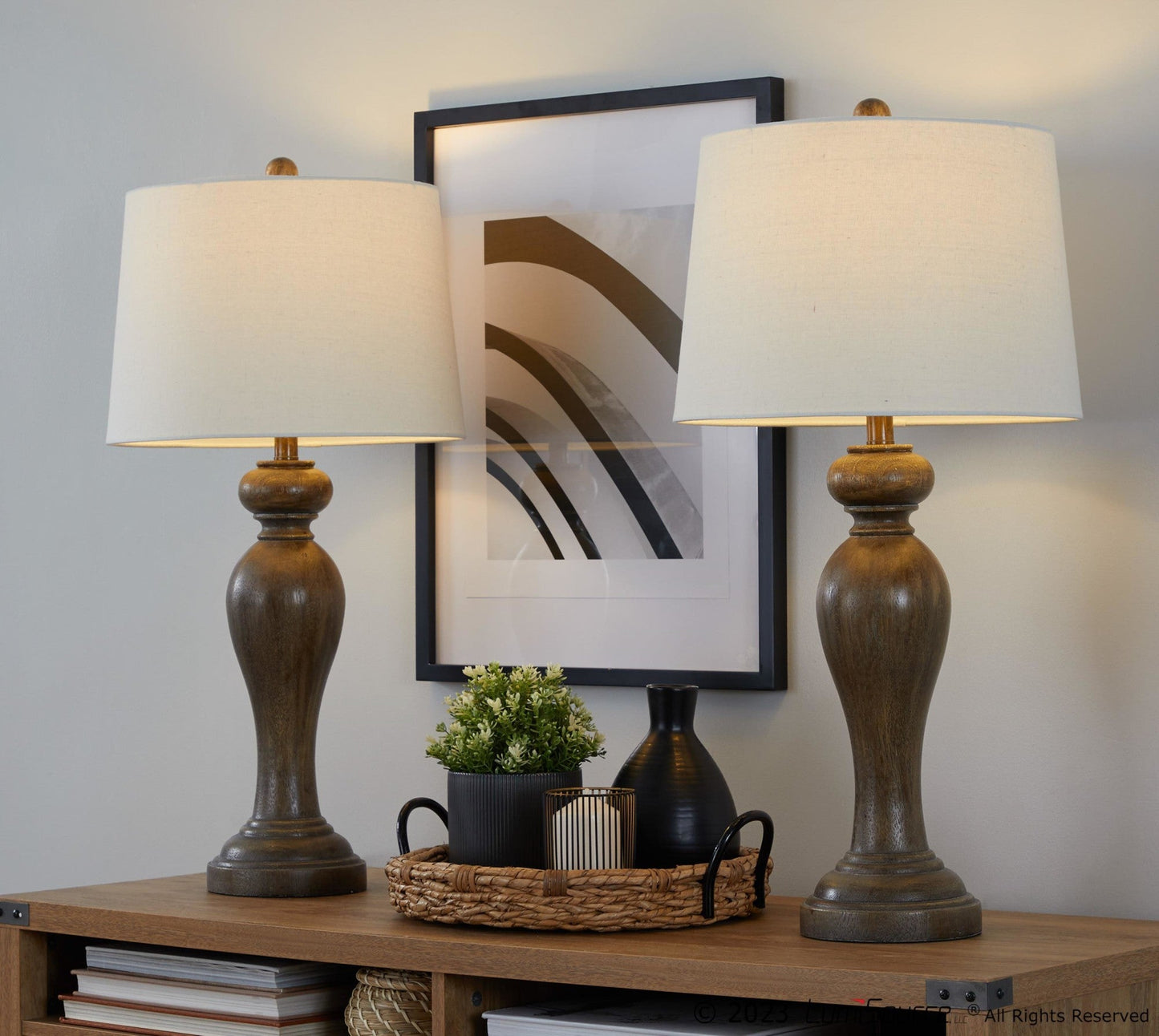 Majestic Office Furniture 31" Polyresin Table Lamp - Set of 2
