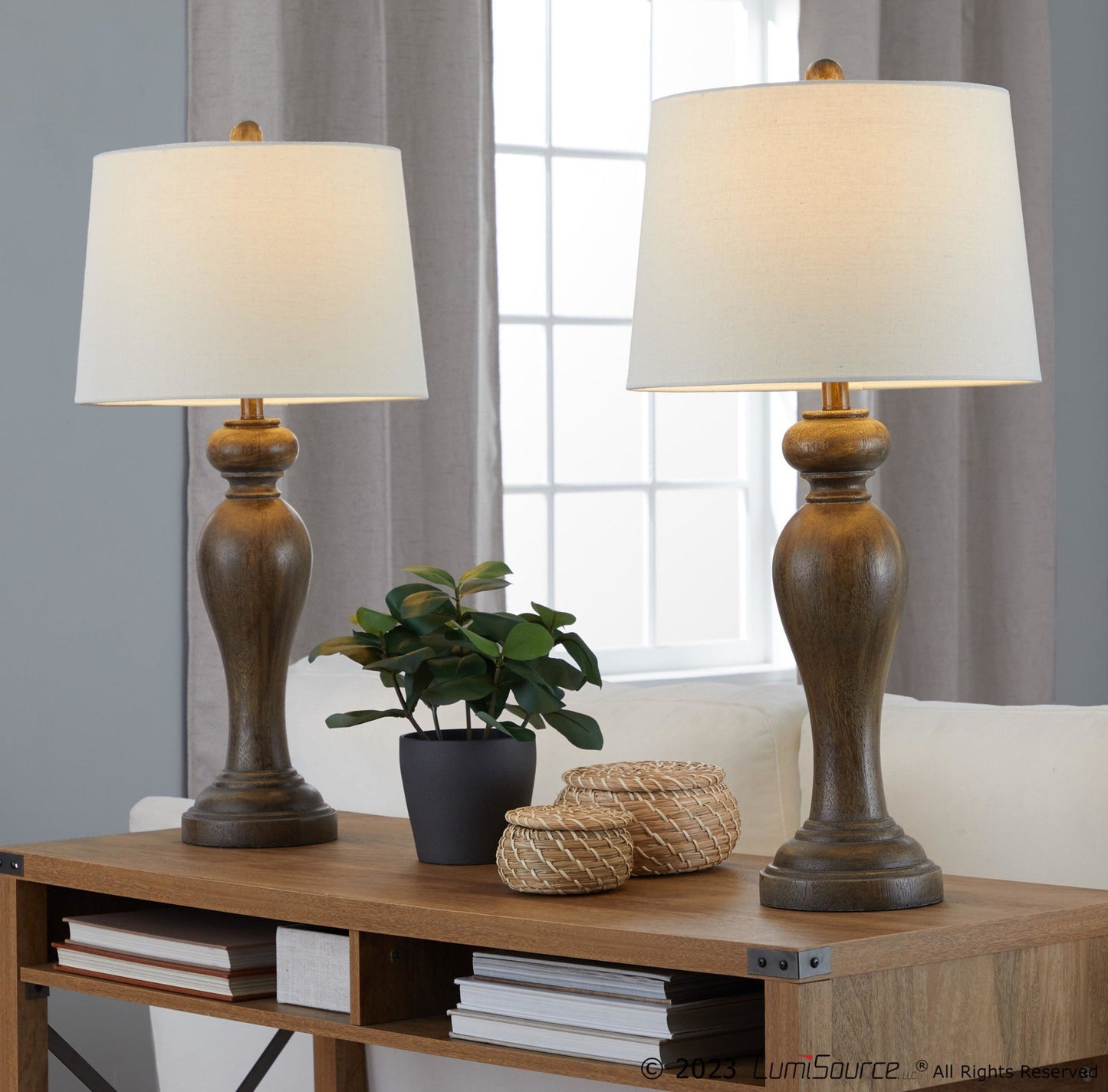 Majestic Office Furniture 31" Polyresin Table Lamp - Set of 2