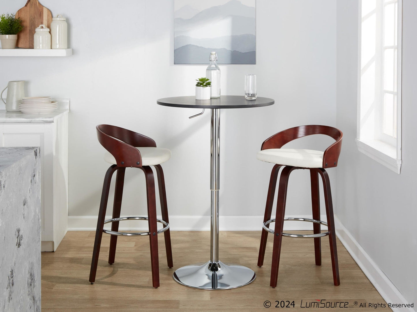 Majestic Office Furniture 30" Fixed-Height Barstool - Set of 2