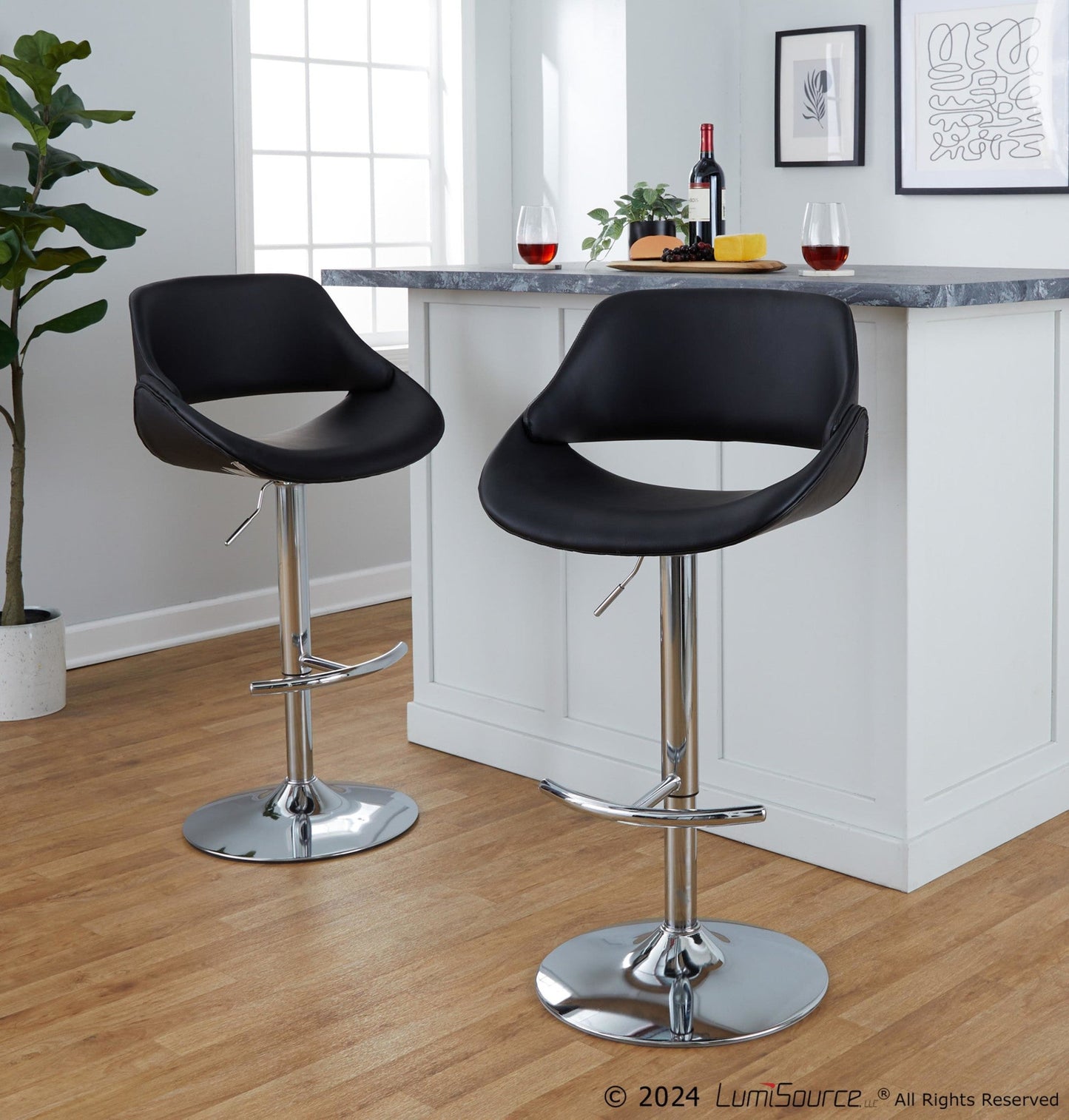 Majestic Office Furniture Adjustable Barstool - Set of 2