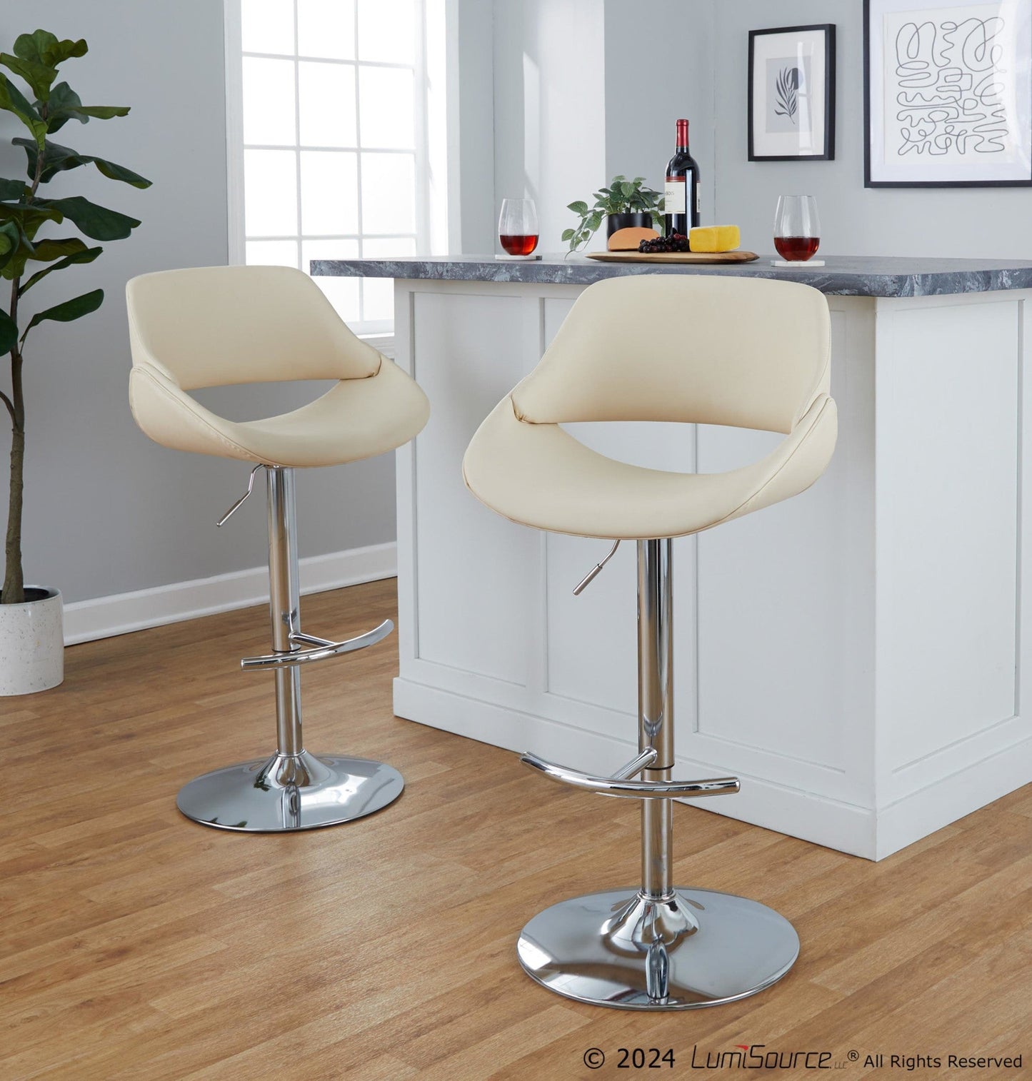 Majestic Office Furniture Adjustable Barstool - Set of 2
