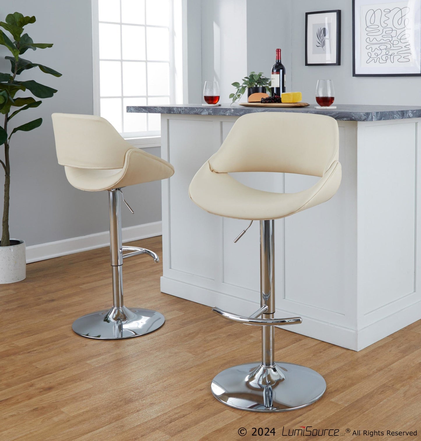 Majestic Office Furniture Adjustable Barstool - Set of 2