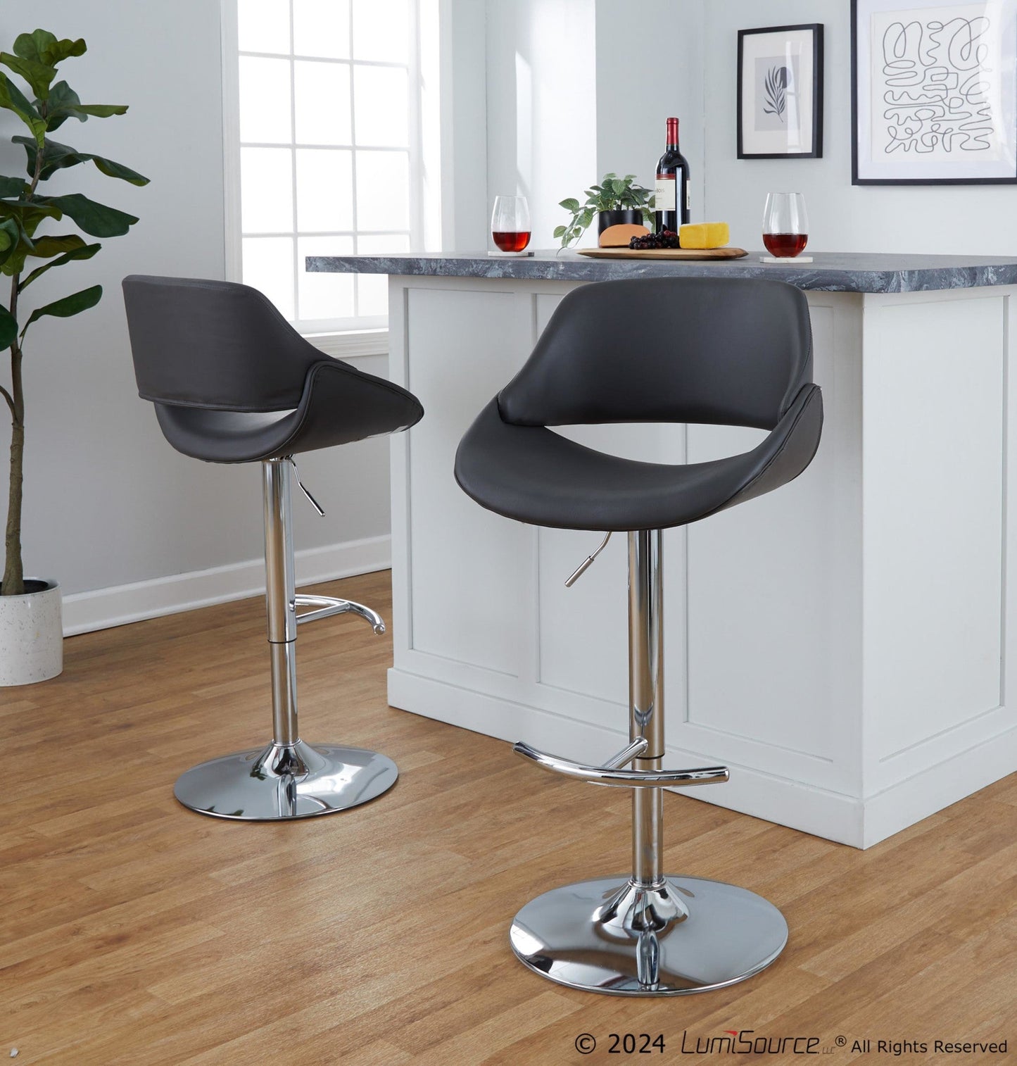 Majestic Office Furniture Adjustable Barstool - Set of 2