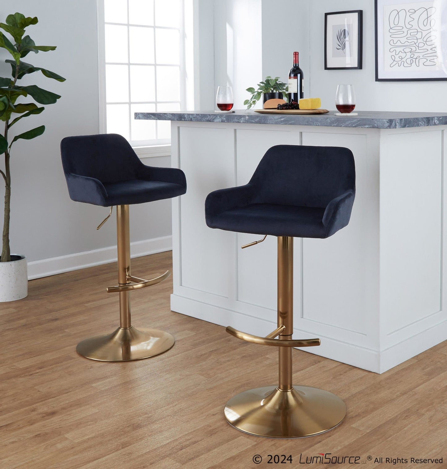 Majestic Office Furniture Adjustable Barstool - Set of 2