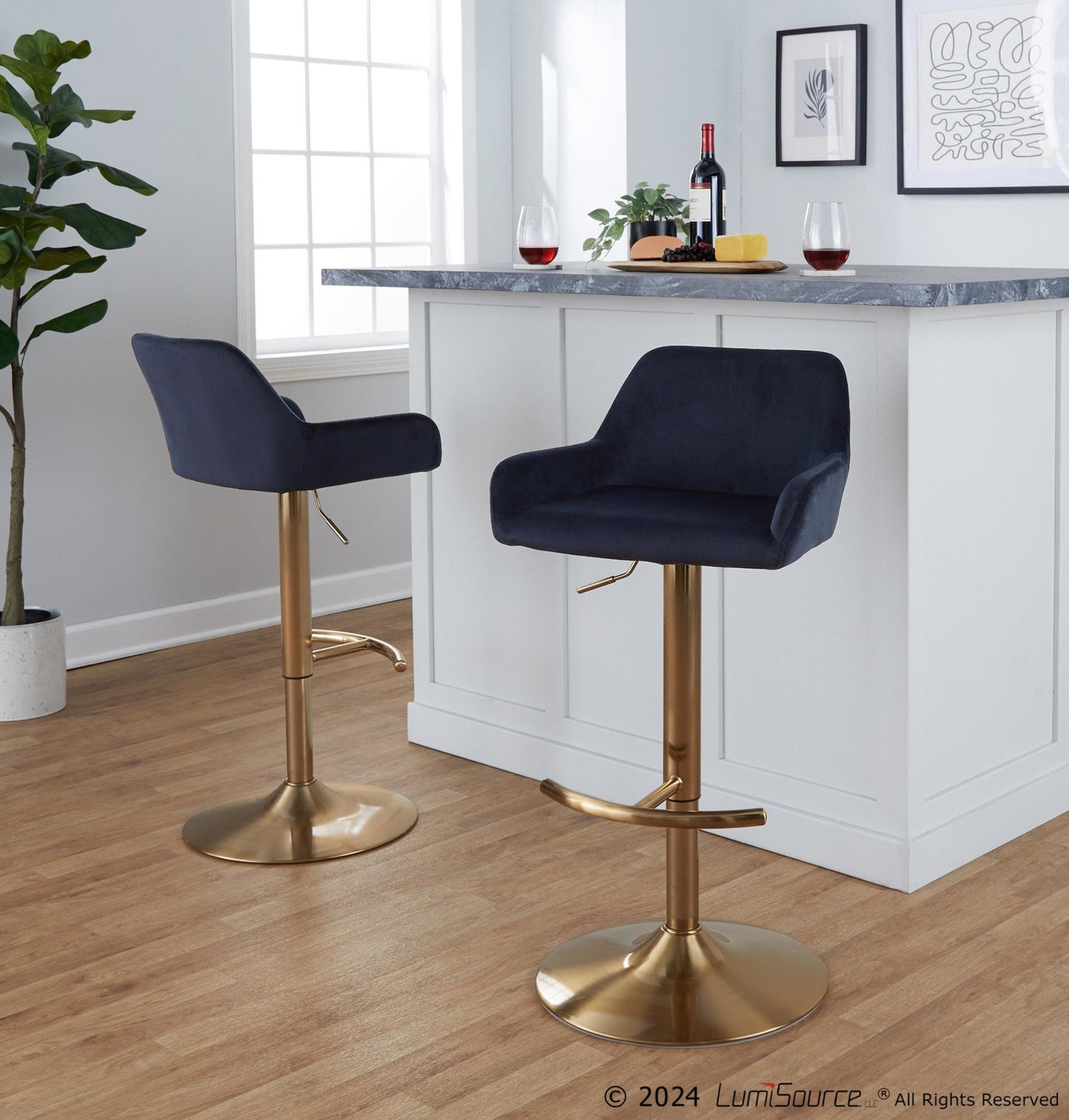 Majestic Office Furniture Adjustable Barstool - Set of 2