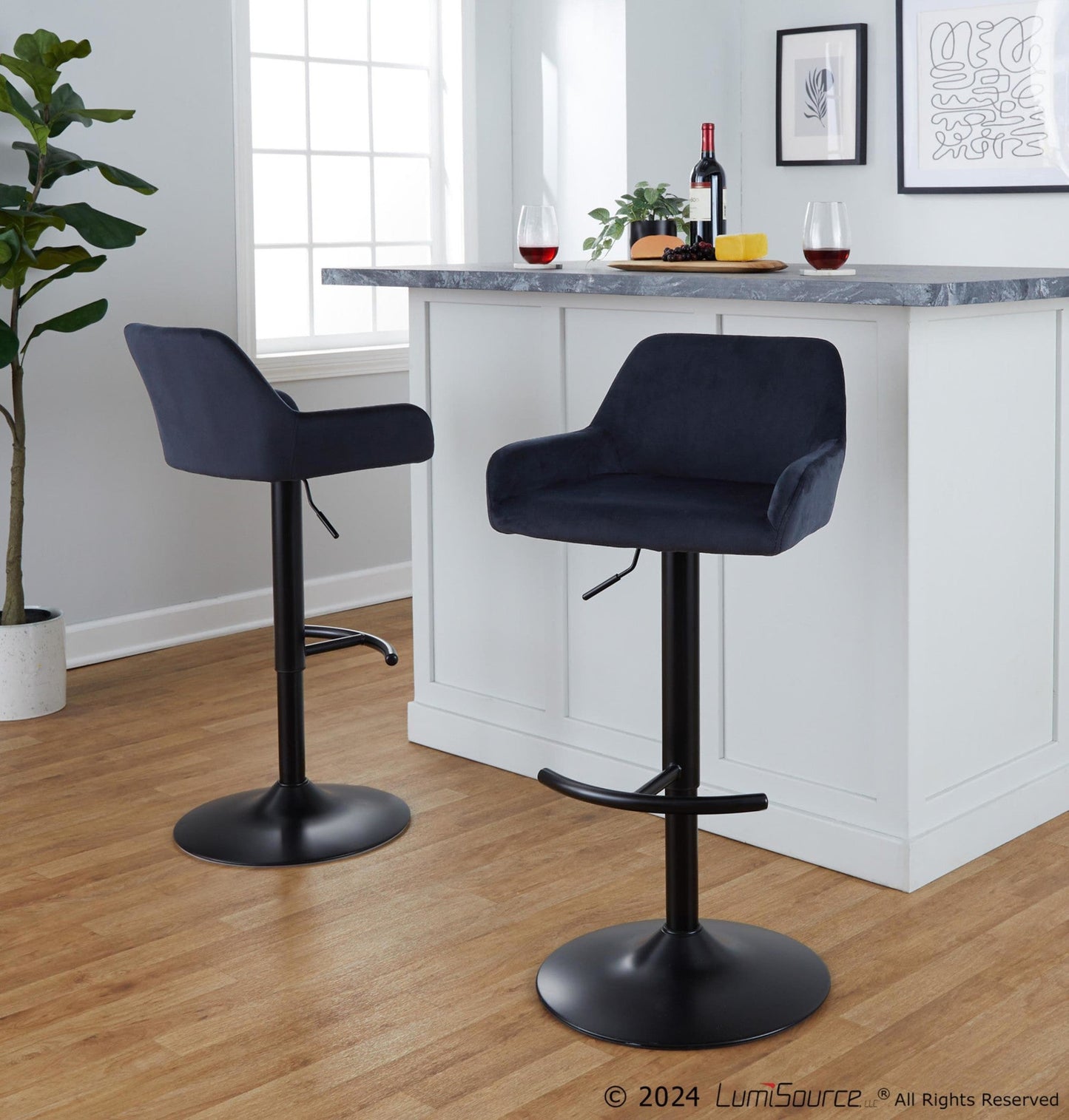 Majestic Office Furniture Adjustable Barstool - Set of 2