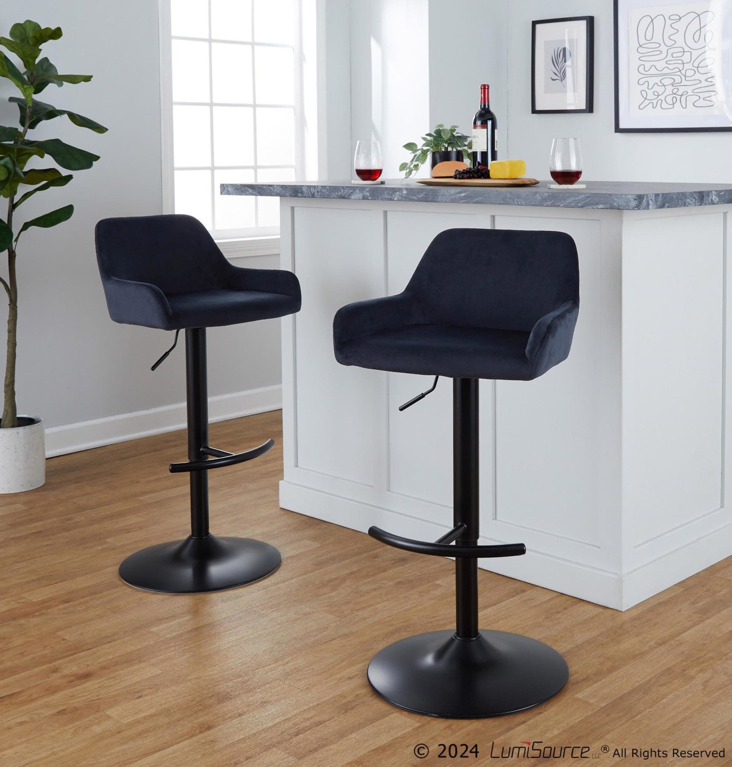 Majestic Office Furniture Adjustable Barstool - Set of 2