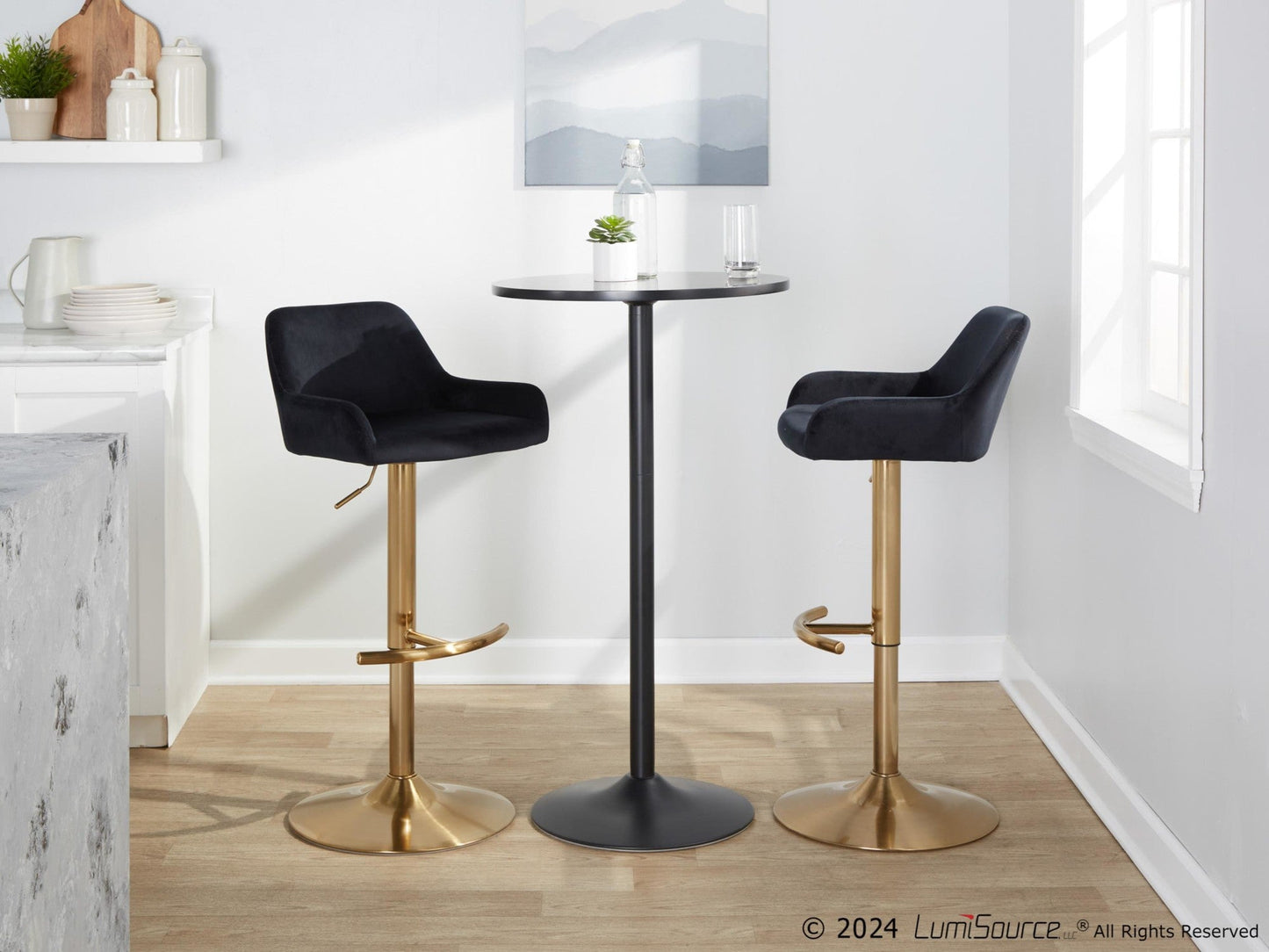 Majestic Office Furniture Adjustable Barstool - Set of 2