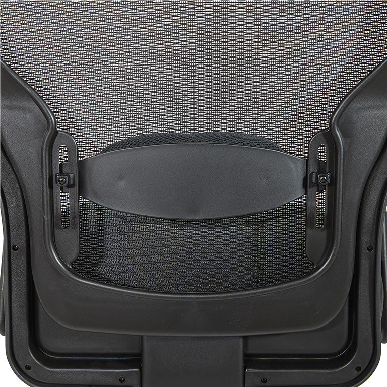 Breathable Mesh Back and Bonded Leather Seat Manager’s Chair with Adjustable
Arms, Adjustable Lumbar and Industrial Steel Finish Base