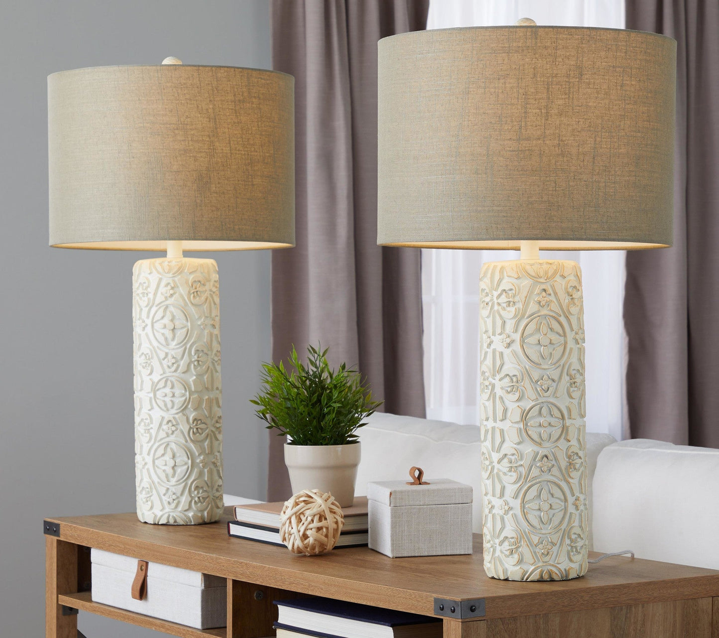 Majestic Office Furniture 30" Polyresin Table Lamp - Set of 2