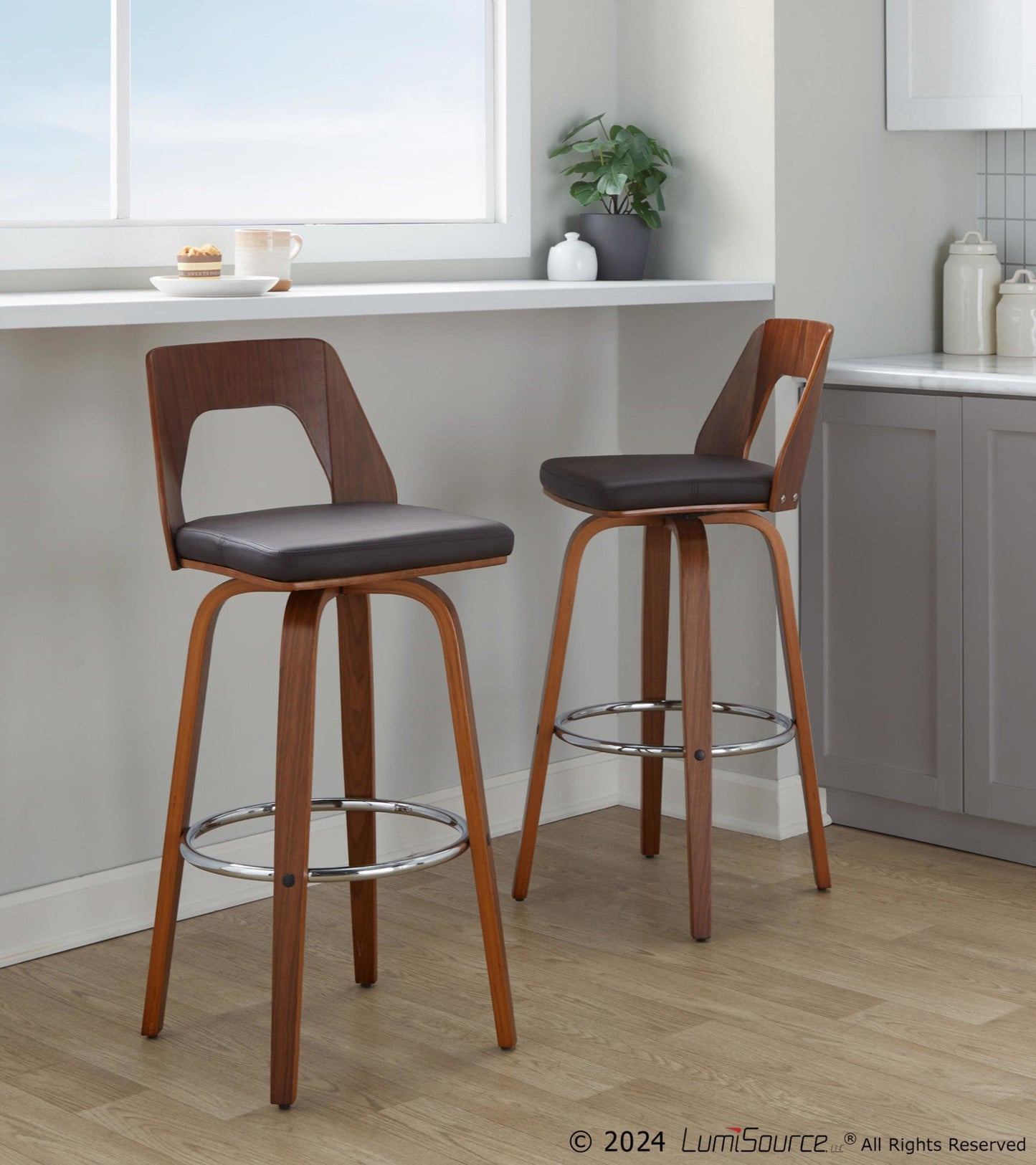 Majestic Office Furniture 30" Fixed-Height Barstool - Set of 2
