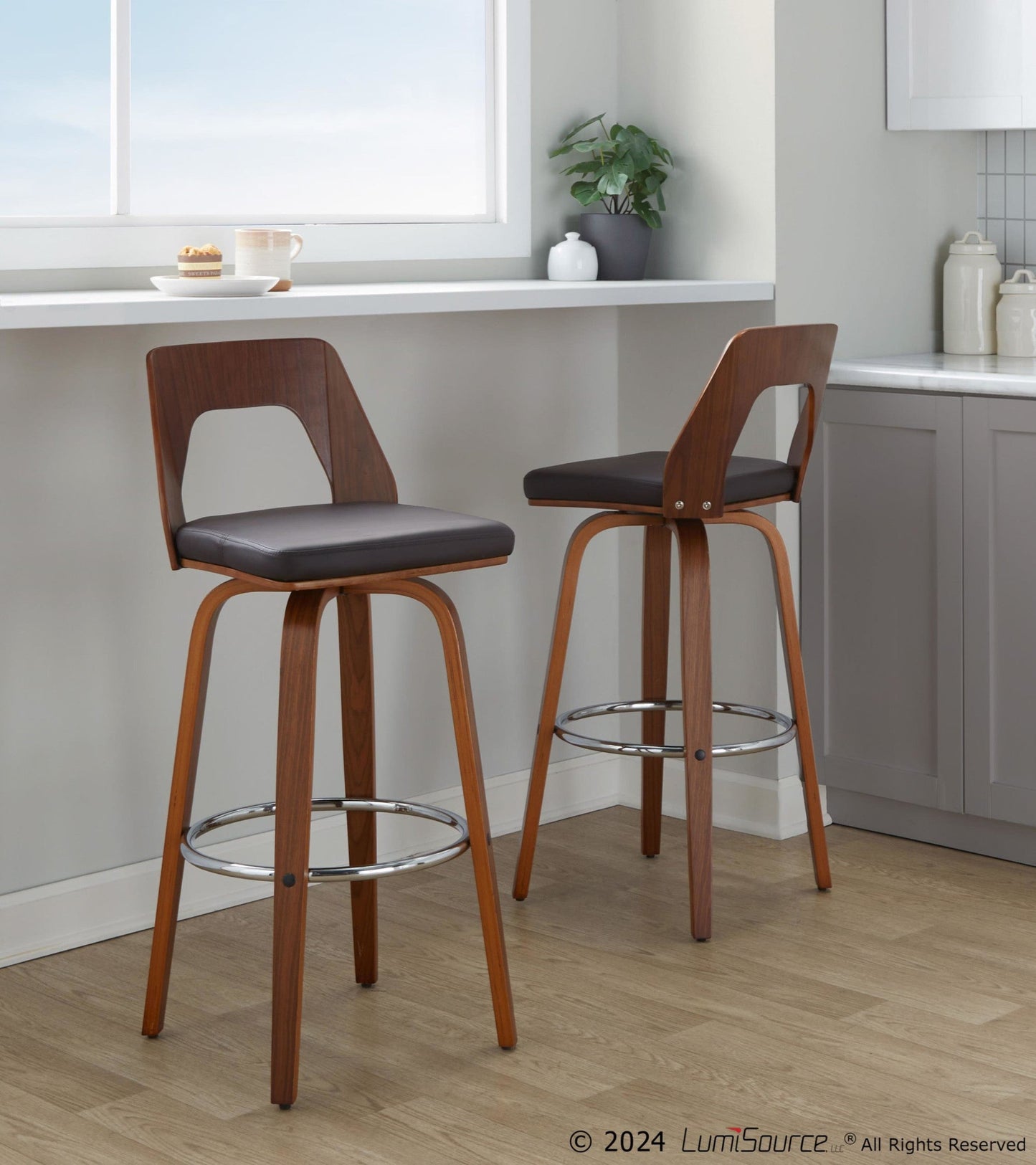 Majestic Office Furniture 30" Fixed-Height Barstool - Set of 2