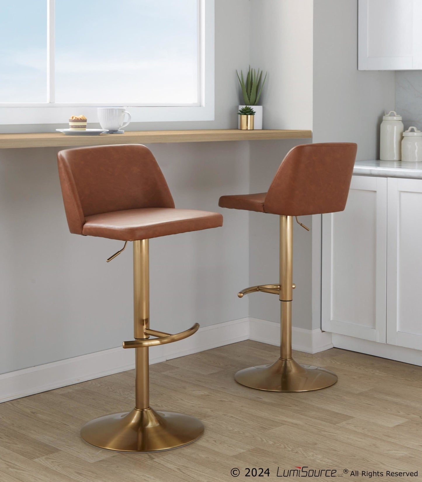 Majestic Office Furniture Adjustable Barstool - Set of 2