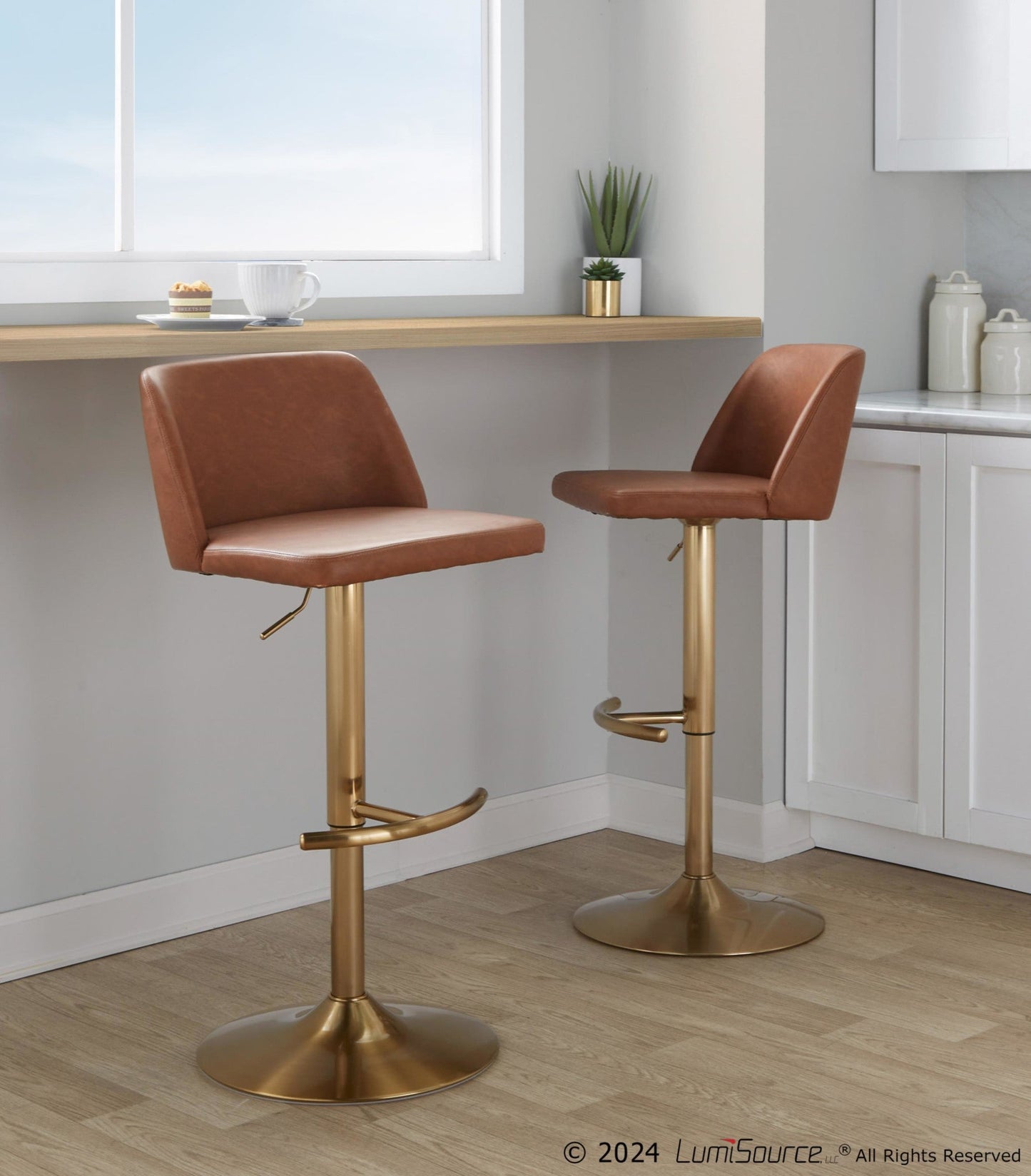 Majestic Office Furniture Adjustable Barstool - Set of 2