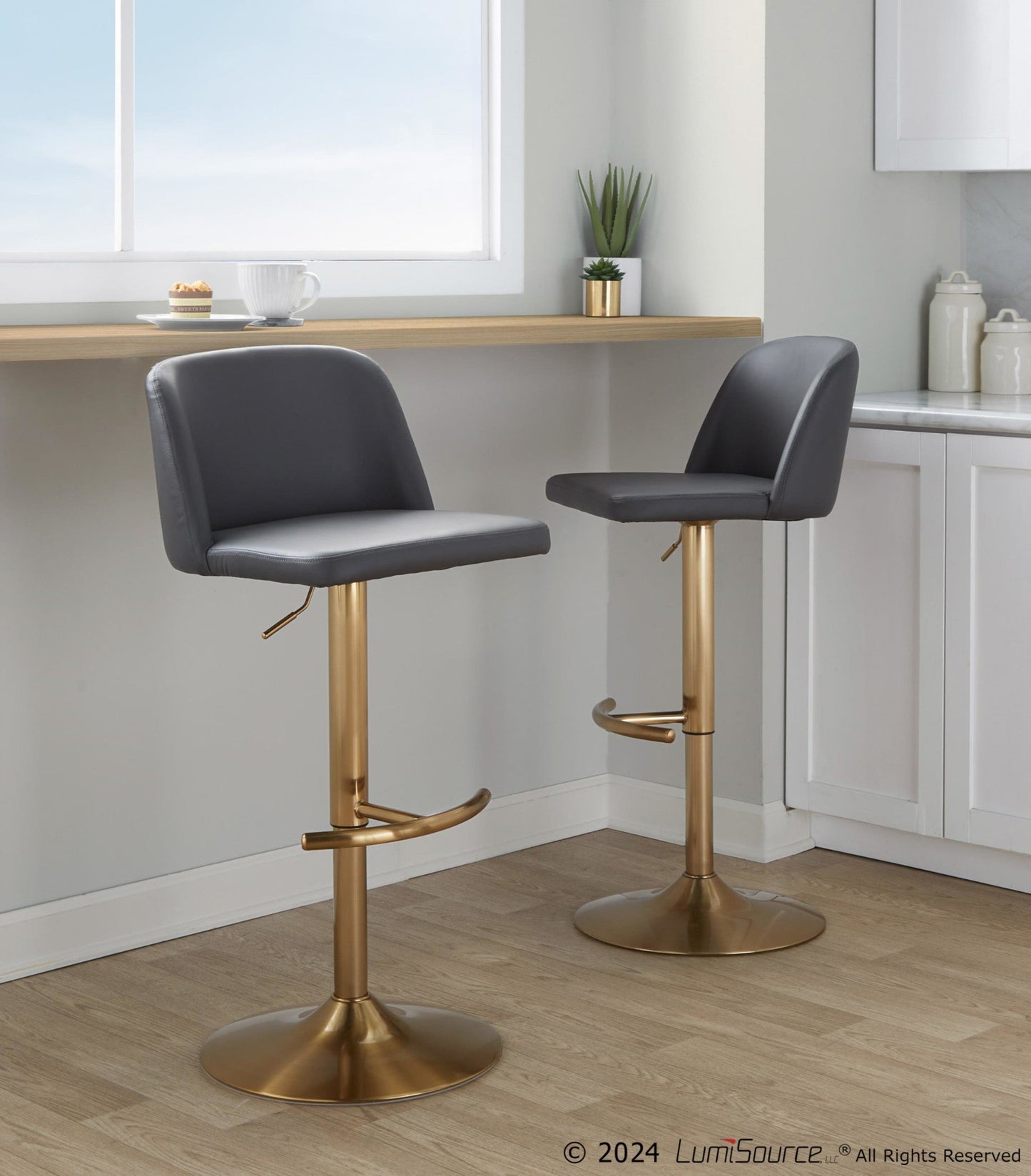 Majestic Office Furniture Adjustable Barstool - Set of 2