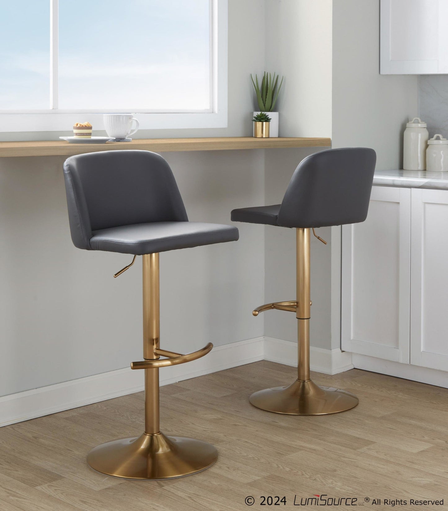 Majestic Office Furniture Adjustable Barstool - Set of 2