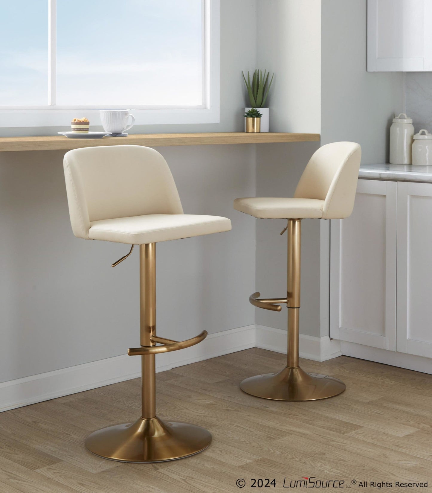 Majestic Office Furniture Adjustable Barstool - Set of 2
