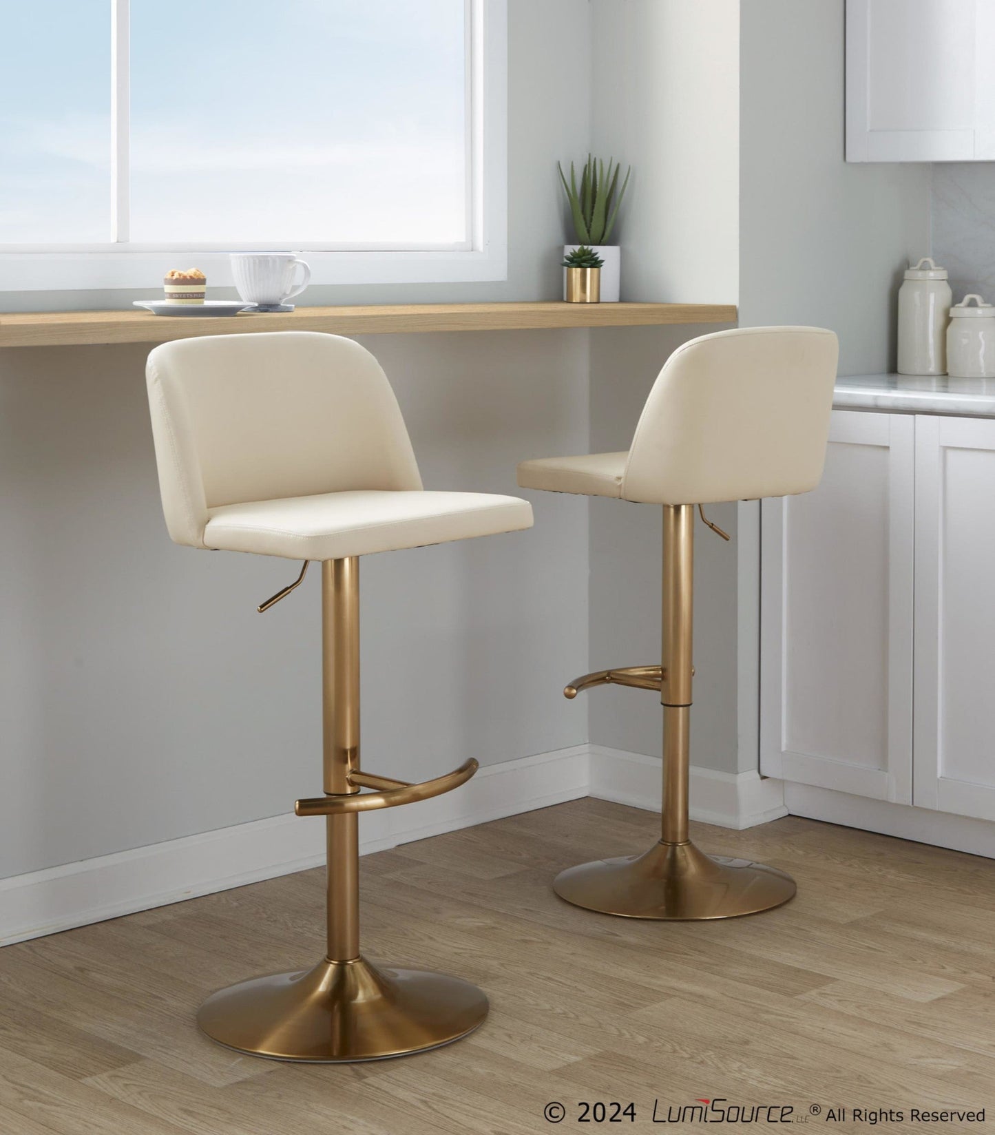 Majestic Office Furniture Adjustable Barstool - Set of 2