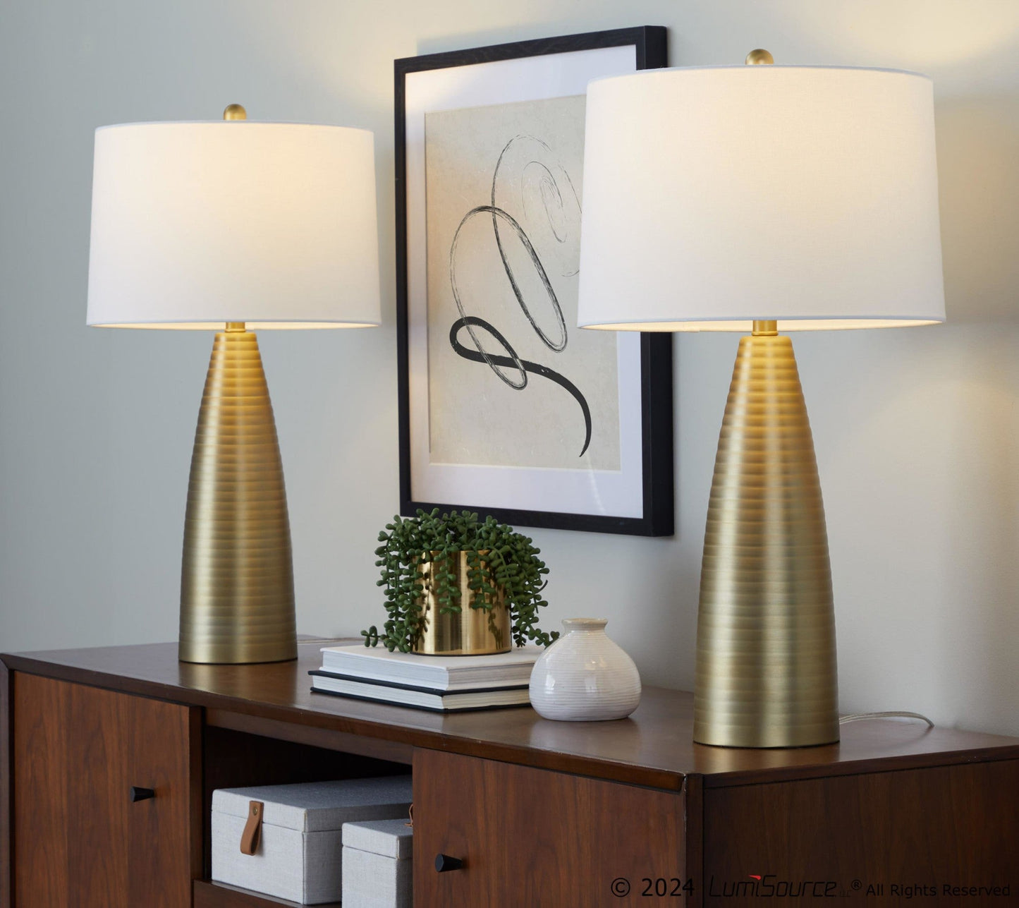 Majestic Office Furniture 27" Metal Table Lamp - Set of 2