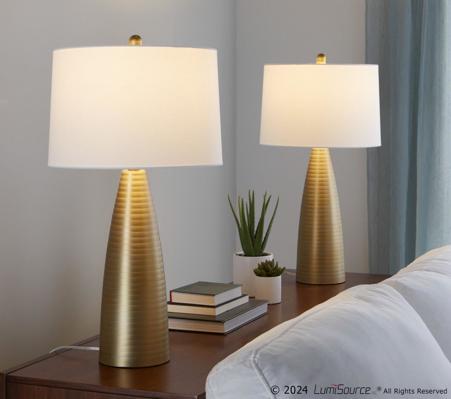Majestic Office Furniture 27" Metal Table Lamp - Set of 2