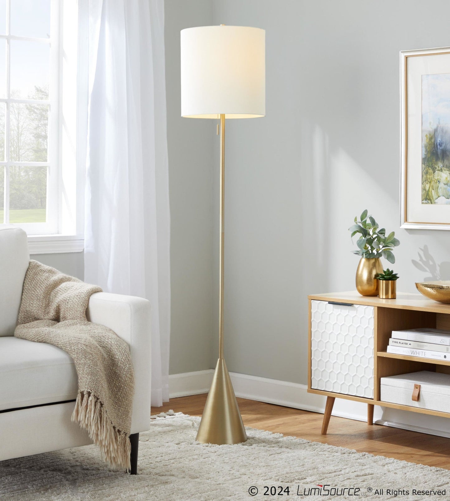 Majestic Office Furniture 64" Metal Floor Lamp