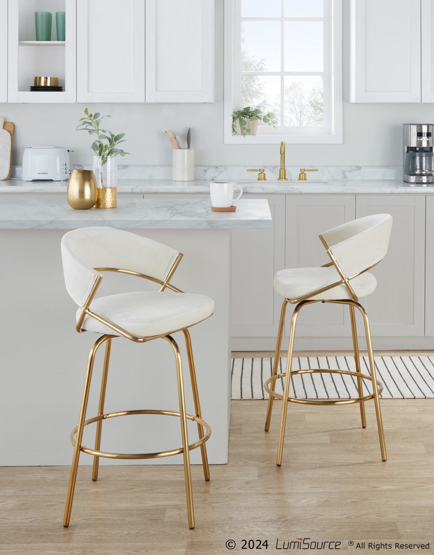 Majestic Office Furniture 26" Fixed-Height Counter Stool - Set of 2