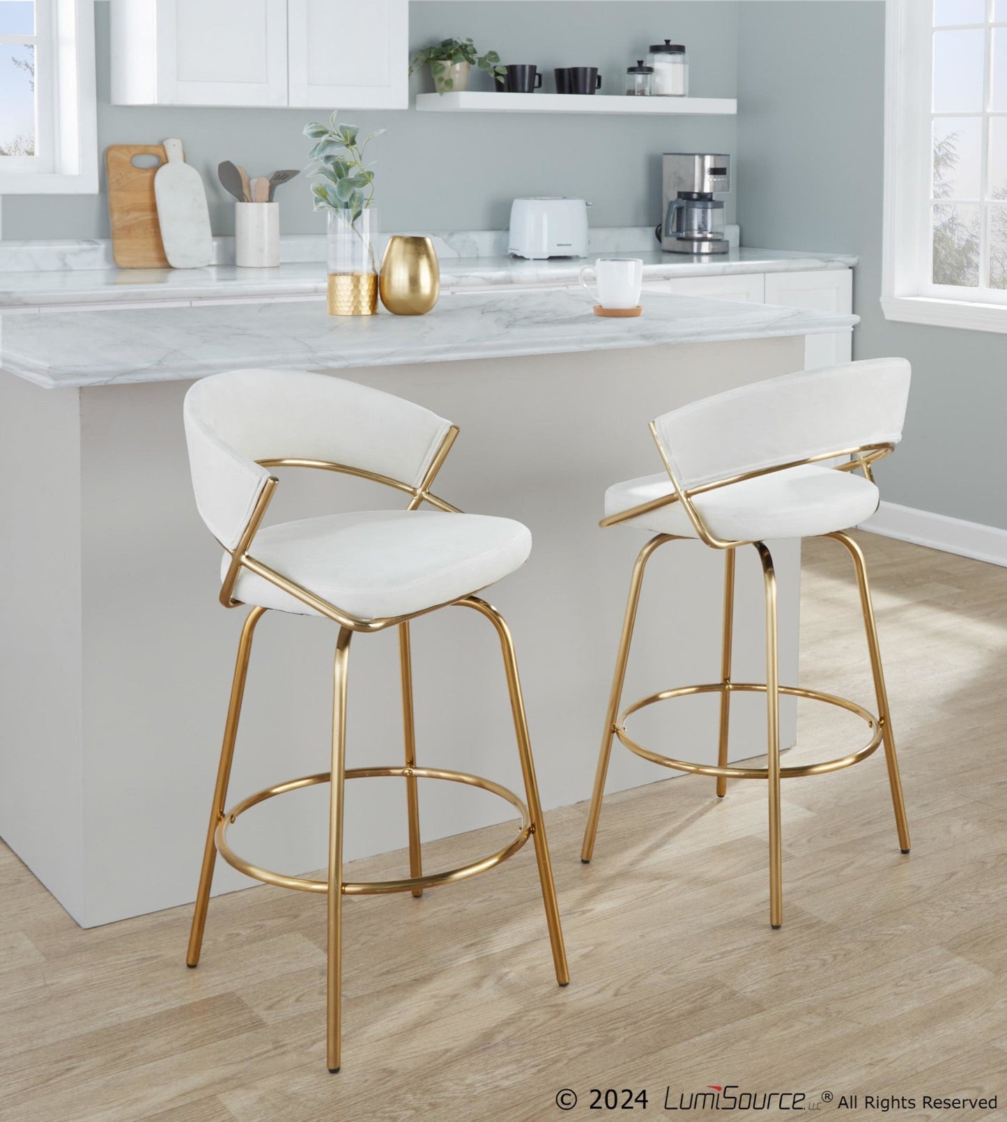 Majestic Office Furniture 26" Fixed-Height Counter Stool - Set of 2