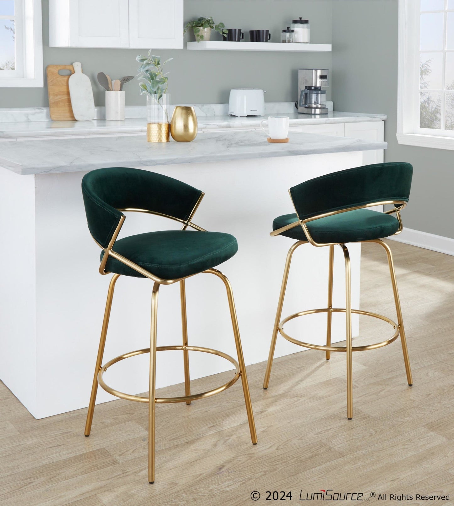 Majestic Office Furniture 26" Fixed-Height Counter Stool - Set of 2