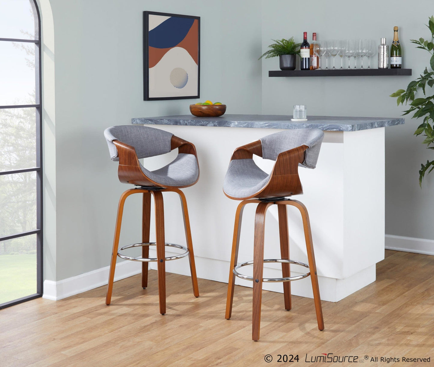 Majestic Office Furniture 30'' Fixed-Height Barstool - Set of 2