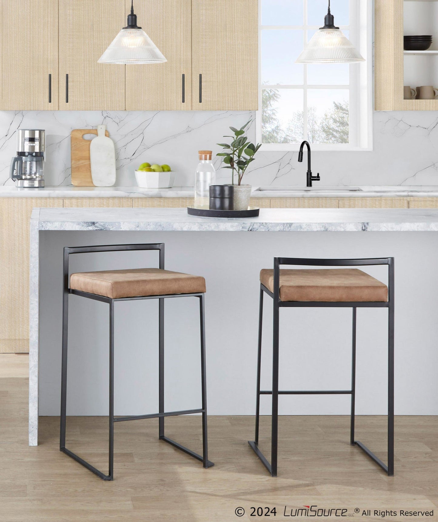Majestic Office Furniture Stacker 26" Fixed-Height Counter Stool - Set Of 3