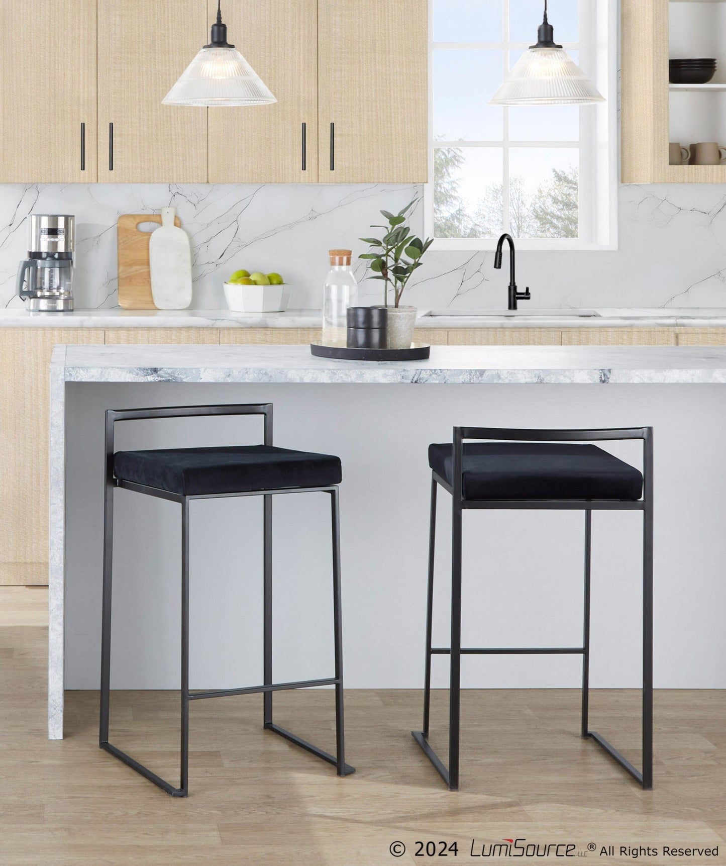 Majestic Office Furniture Stacker 26" Fixed-Height Counter Stool - Set Of 3