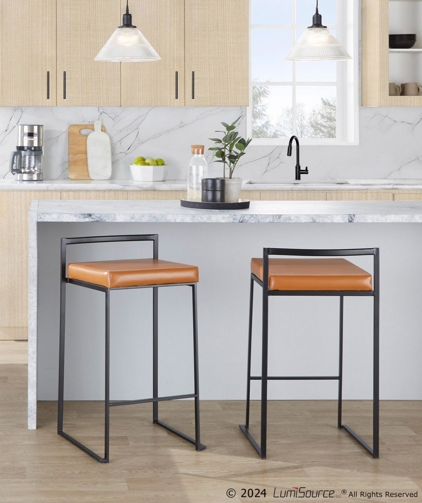 Majestic Office Furniture Stacker 26" Fixed-Height Counter Stool - Set Of 3