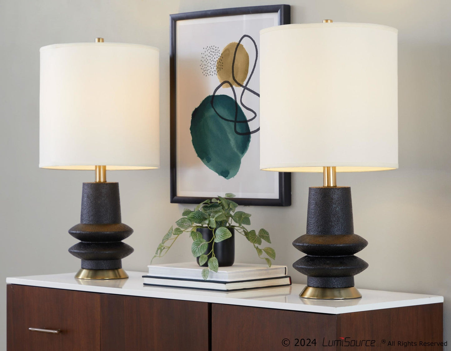 Majestic Office Furniture 26" Polyresin Table Lamp - Set of 2