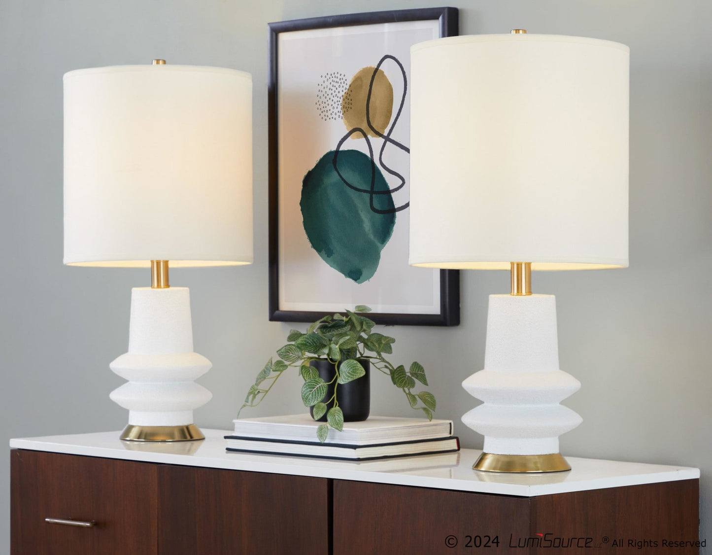 Majestic Office Furniture 26" Polyresin Table Lamp - Set of 2