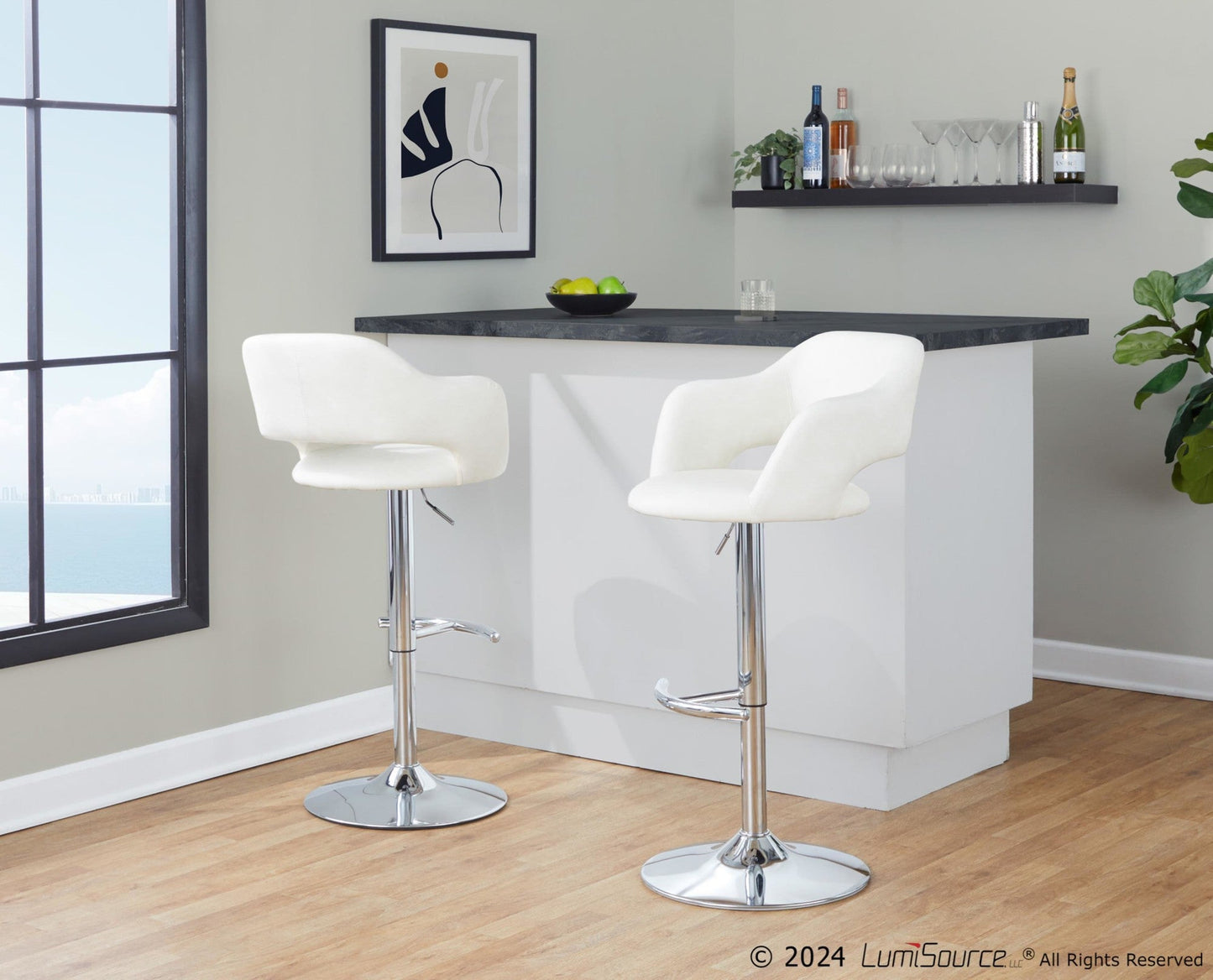 Majestic Office Furniture Adjustable Barstool - Set of 2