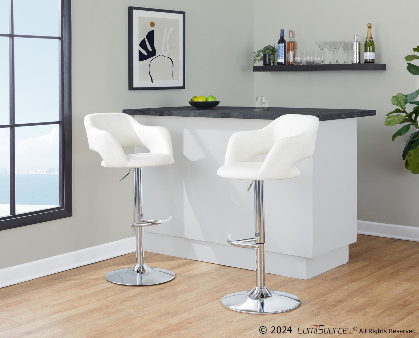 Majestic Office Furniture Adjustable Barstool - Set of 2