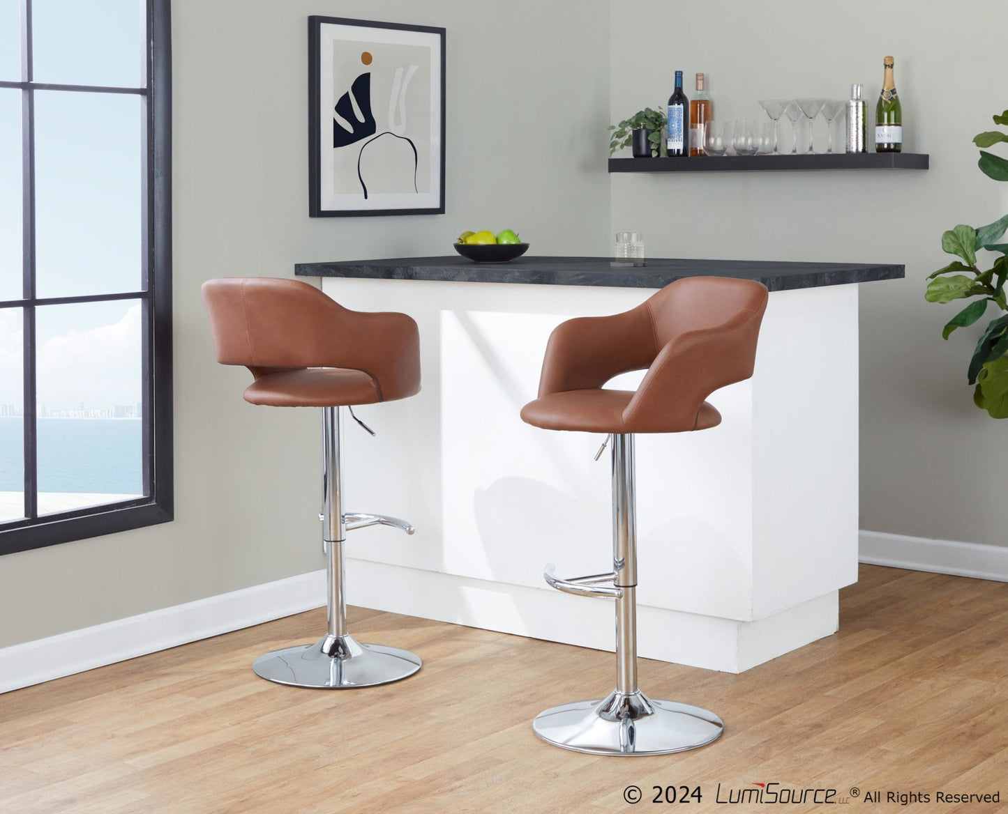 Majestic Office Furniture Adjustable Barstool - Set of 2