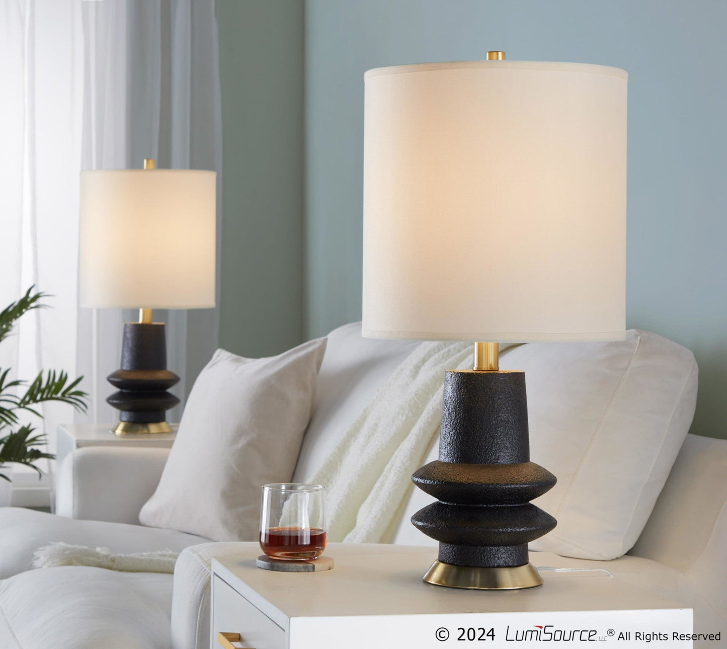 Majestic Office Furniture 26" Polyresin Table Lamp - Set of 2