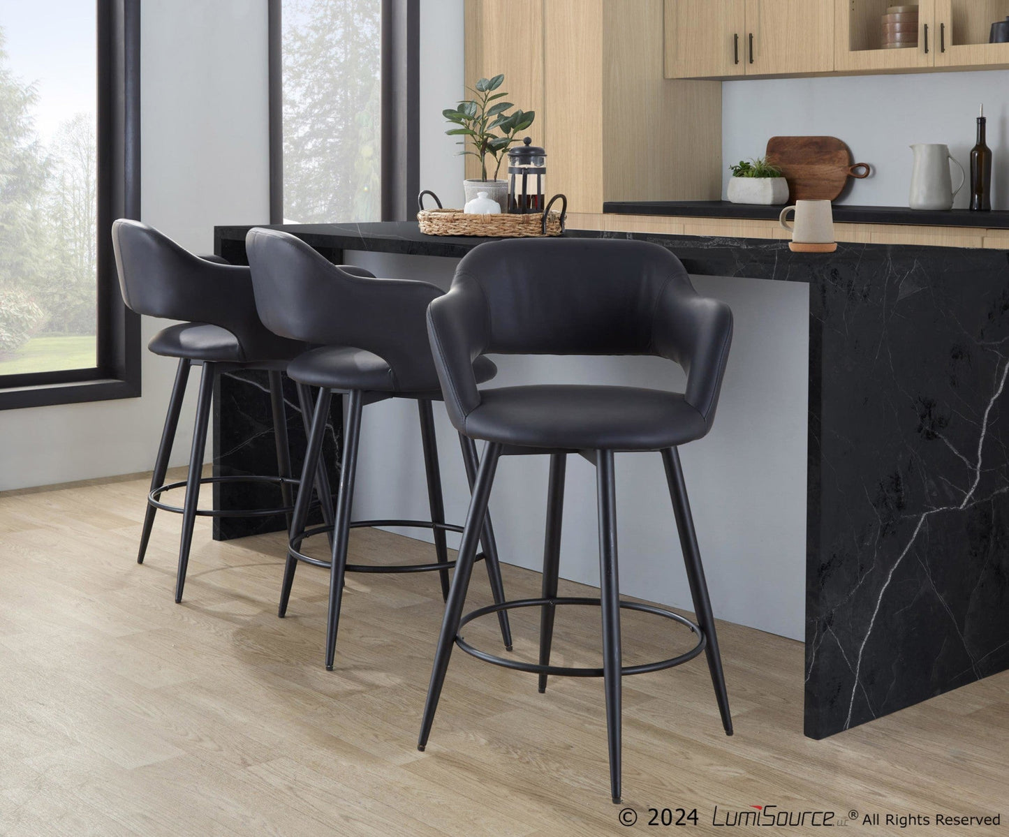 Majestic Office Furniture 26" Fixed-Height Counter Stool - Set of 2