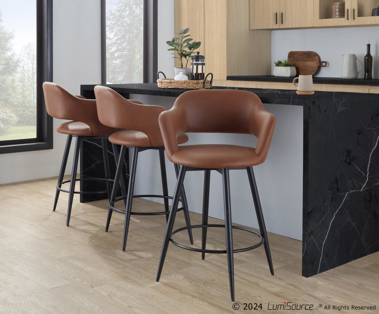 Majestic Office Furniture 26" Fixed-Height Counter Stool - Set of 2