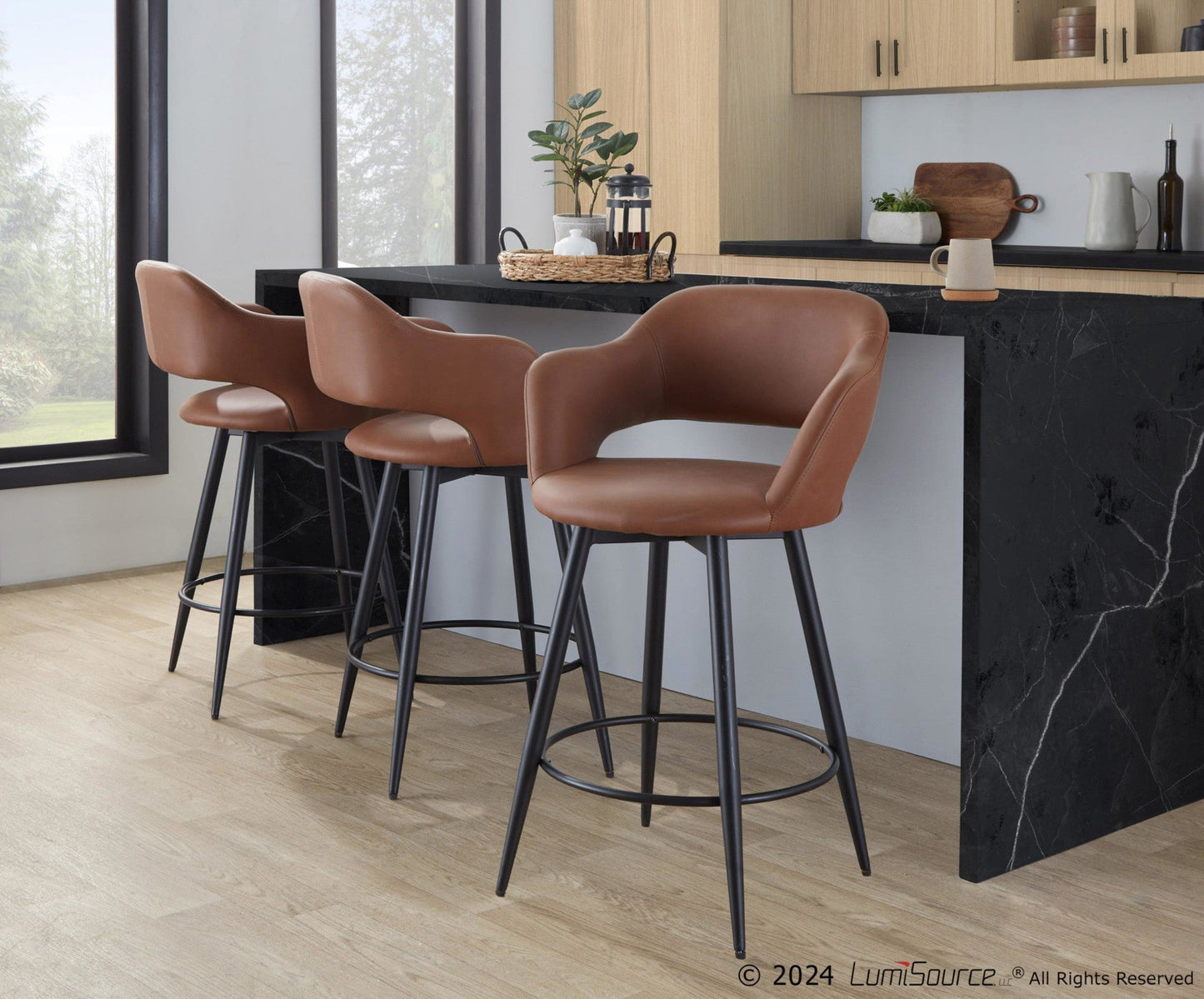 Majestic Office Furniture 26" Fixed-Height Counter Stool - Set of 2