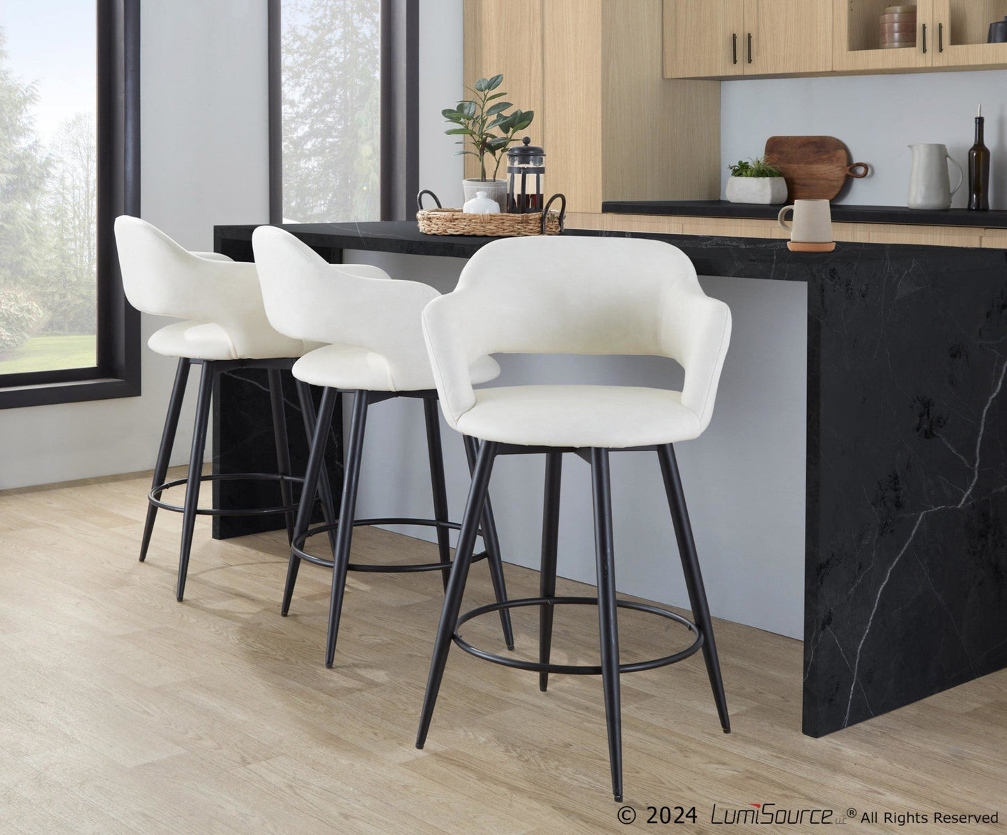 Majestic Office Furniture 26" Fixed-Height Counter Stool - Set of 2